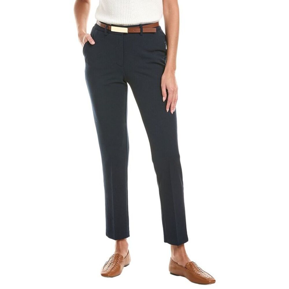 T Tahari Womens Slim Leg Ankle Pant, Navy